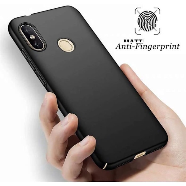 Beskyttelsesetui til Xiaomi Mi 8 Pro (6.21") - E.F.CONNECTION - Flexibel - Sort - 2 Tempered Glas Svart