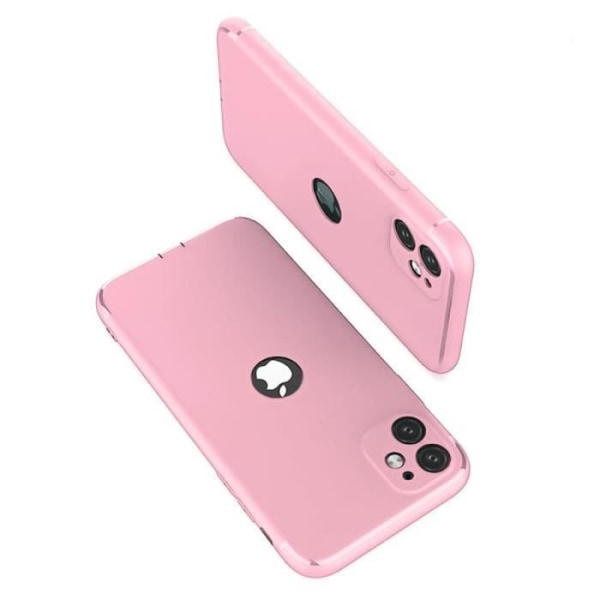 Ensemble skal + härdat glas - iPhone 13 - Matt Rosa - Mjuk - Flexibel - 6,1 tum Rosa