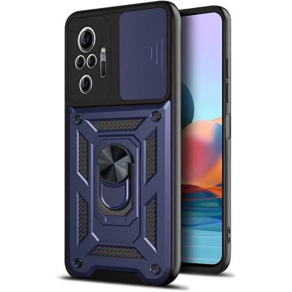 Skyddsskal - E.F.CONNECTION - Redmi Note 10 Pro 4G - Mörkblå - Förstärkt Kant - Stötabsorberande marinblå