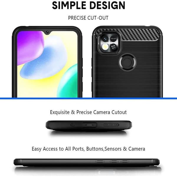 Coque - Xiaomi - Redmi 10A - Silikon - Stötresistent - Förstärkt skydd Svart