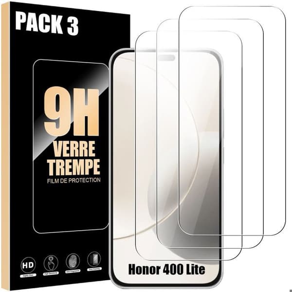 3 Härdat Glas för Honor 400 Lite, Repbeständig 9H Stötsäker Transparent Transparent