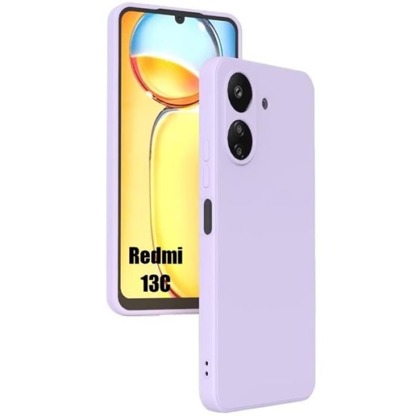 Fodral till Xiaomi Redmi 13C - Ultra Slim Liquid Silicone Protection Lila