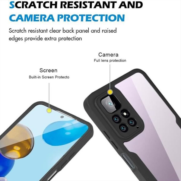 Coque - Redmi - Note 11 - 360 Grad Skydd - Förstärkt Kant - Hård