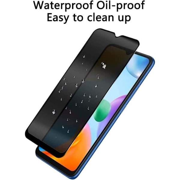 Sæt med 2 anti-spion hærdet glas til Xiaomi Redmi A1/A2 - E.F. CONNECTION - Skærmbeskytter Svart