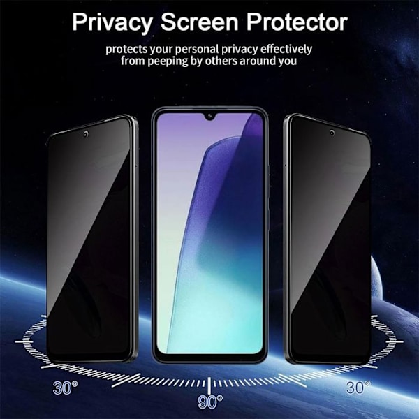 Beskyttelsesfilm i hærdet glas - Xiaomi - Redmi 14C - Pakke med 4 - Anti-spion - Stødsikker Genomskinlig