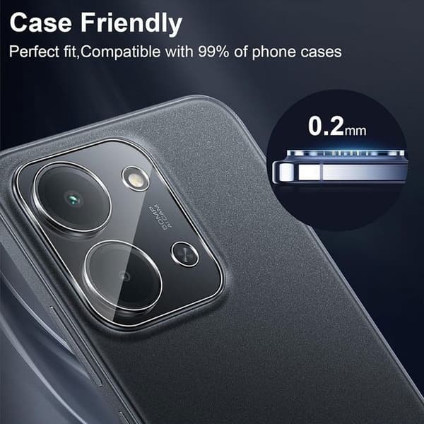 Skärmskydd - E.F.Connection - Xiaomi Redmi 15C - 3 Härdat Glas - Transparent - Rep-resistant Transparent
