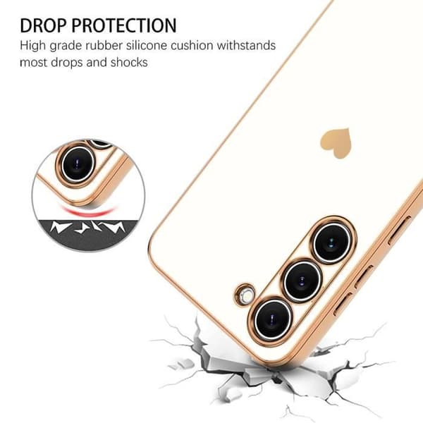 Coque Cordon - E.F.CONNECTION - för Xiaomi Redmi 12C/11A - Stötsäker - Repfria - Hjärtmönster Vit