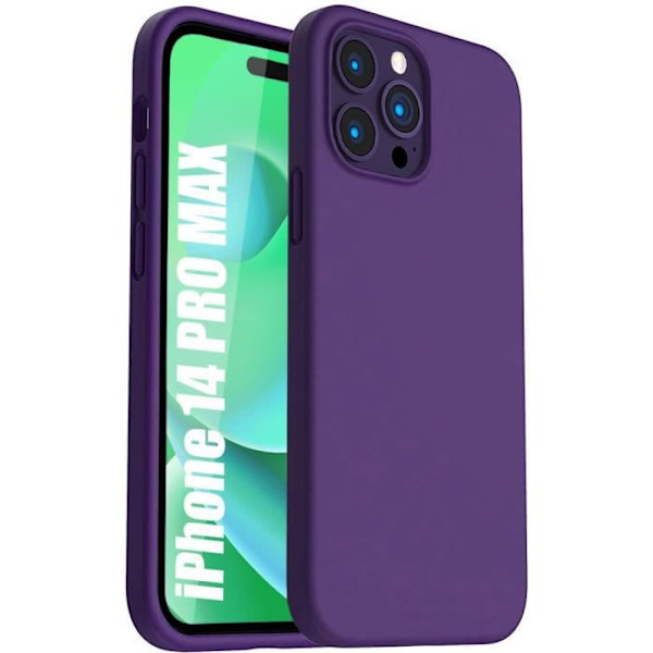 Silikonetui til iPhone 14 Pro Max Ultra Slim Mørk Lilla Anti-ridse Lila