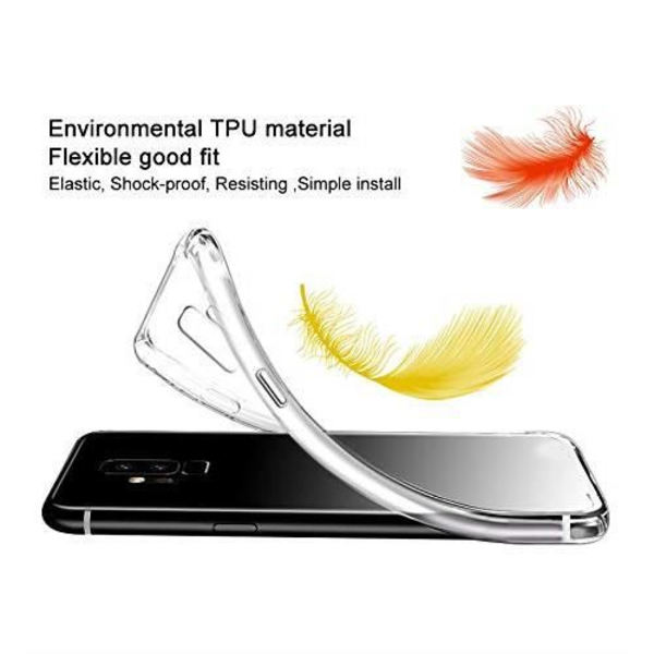 Fodral för Xiaomi Redmi Note 8+ härdat glas - genomskinligt silikonskyddsfodral för Xiaomi Redmi Note 8