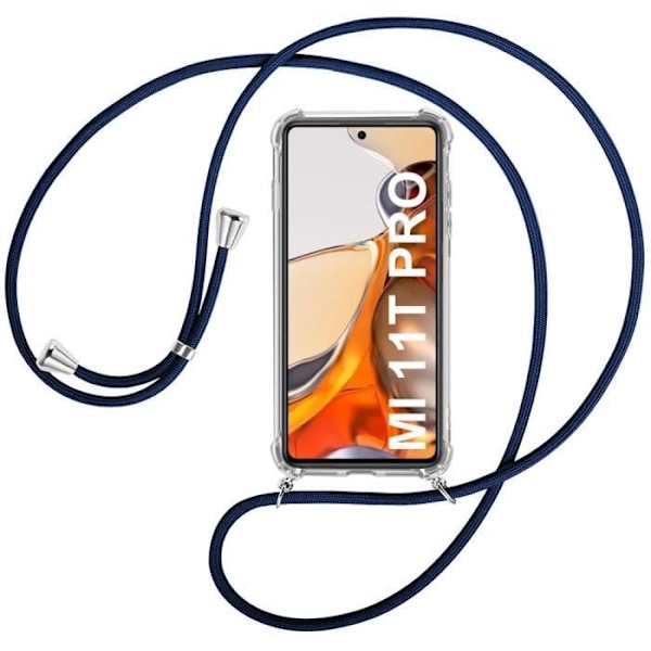 Skyddsskal - E.F.CONNECTION - Mi 11T Pro 5G - Flexibelt - Represistent - Stötsäkert Transparent-marinblå