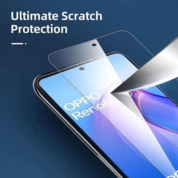 [3 delar] Transparent härdat glas för OPPO Reno 8 Pro 5G Transparent