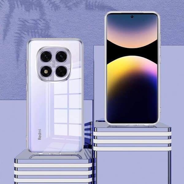 Skydd + 2 Dippskålar för Xiaomi Redmi Note 15 Pro Plus 5G - Transparent Silikon Ripskydd Transparent