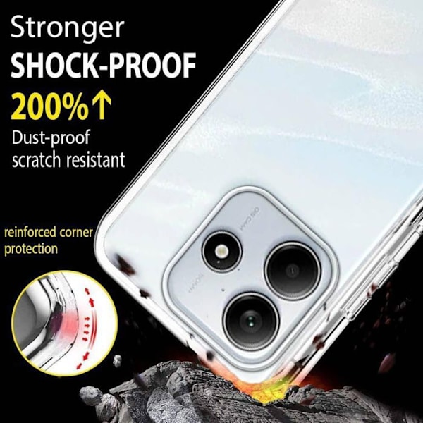 Skyddsfodral för Xiaomi Redmi Note 14 5G (inte för 4G) Heltäckande Transparent Transparent