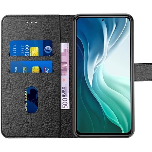 Cover til Xiaomi 11i - Sort Lædereffekt - Stødabsorberende - Forstærket Beskyttelse Svart