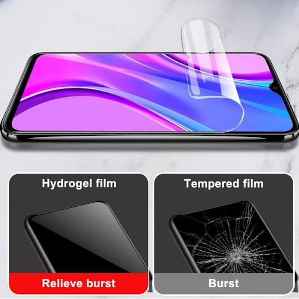 Blød film til Redmi Note 9S - E.F. CONNECTION - Pakke med 3 - Gennemsigtig - Anti-ridse - Høj modstandsdygtighed Transparent