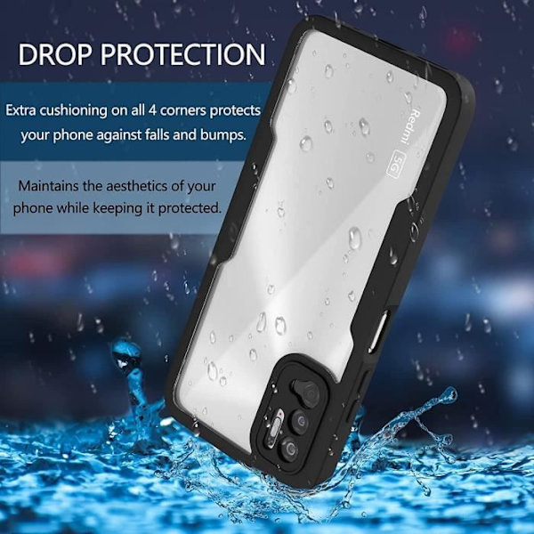 Coque - Redmi - Note 10S - Skydd 360 Grader - Anti-repa - Hård