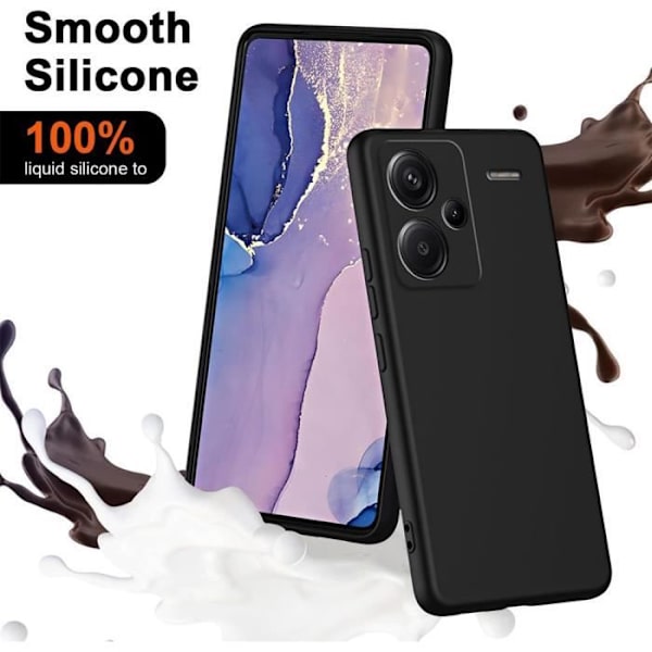 Etui til Xiaomi Redmi Note 13 Pro+ 5G - Note 13 Pro Plus 5G - Matsort beskyttelse Silikone stødsikker slim Svart