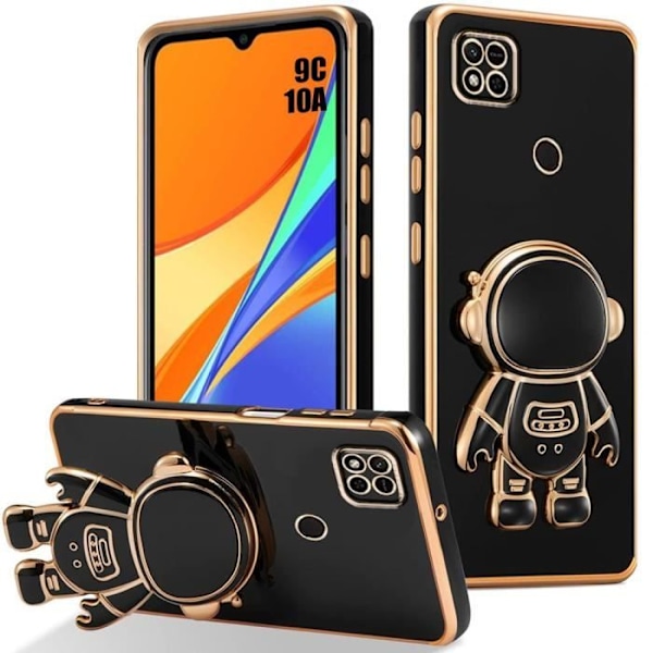 Coque - Xiaomi - Redmi 9C/10A - Stötskydd - Ultra Slim - 3D Astronautstöd Svart