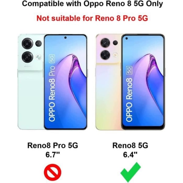 TPU etui til OPPO Reno 8 5G Blue + 2 skærmbeskyttere i hærdet glas Blå