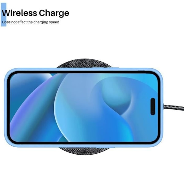 Stötsäkert blått silikonfodral för iPhone 14 Pro med 2 härdade glasögon Blå