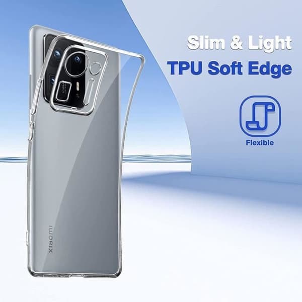 Skyddsskal - E.F.CONNECTION - Xiaomi Mi Mix4 - Mjuk - Transparent - Stötsäker Transparent