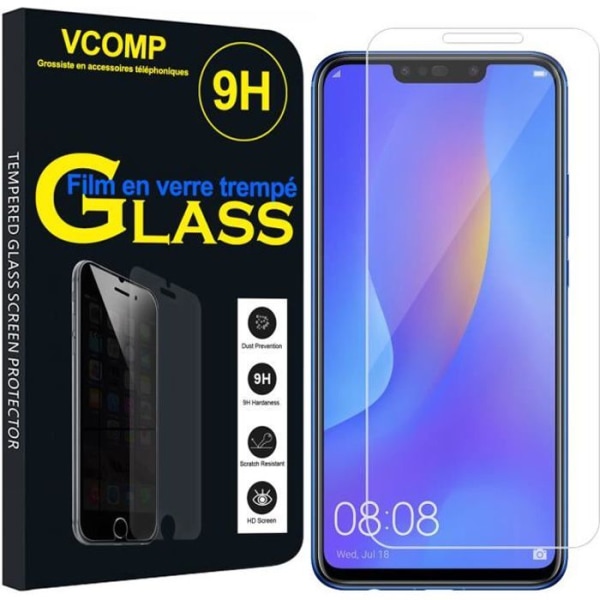VCOMP - För Huawei P Smart+- P Smart Plus- Nova 3i 6,3" - 1 skärmskydd i härdat glas