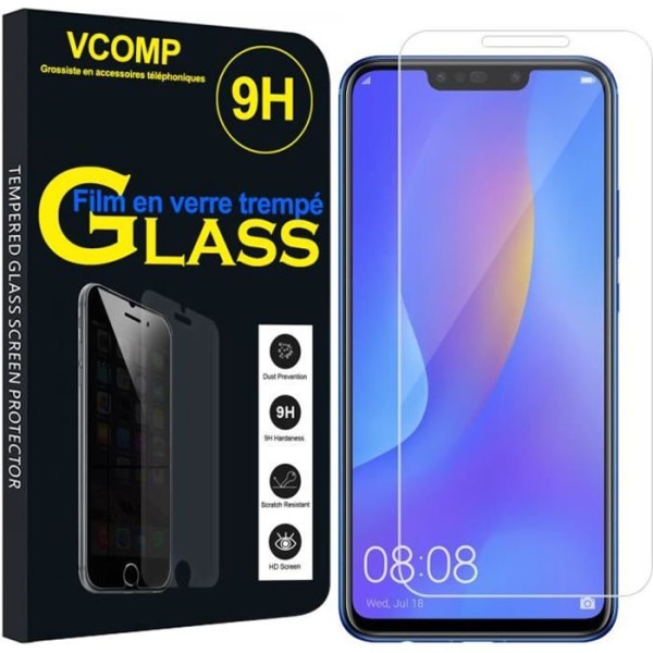 VCOMP - För Huawei P Smart+- P Smart Plus- Nova 3i 6,3" - 1 skärmskydd i härdat glas Transparent