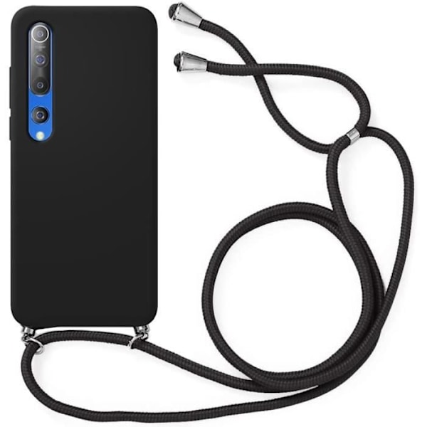 Beskyttelsesetui til Xiaomi 10 Pro - E.F. CONNECTION - Blødt - Sort - Med snøre Svart
