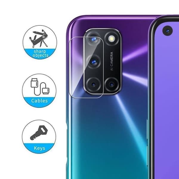 Kameraskydd i härdat glas för OPPO A92 - E.F.CONNECTION - Set med 2 Transparent