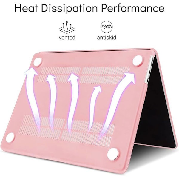 Skal till MacBook Pro 16 Tum M4 M3 M2 M1 Pro/Max 2024 2023 2021, Hård Slim Transparent Matt Rosa Rosa