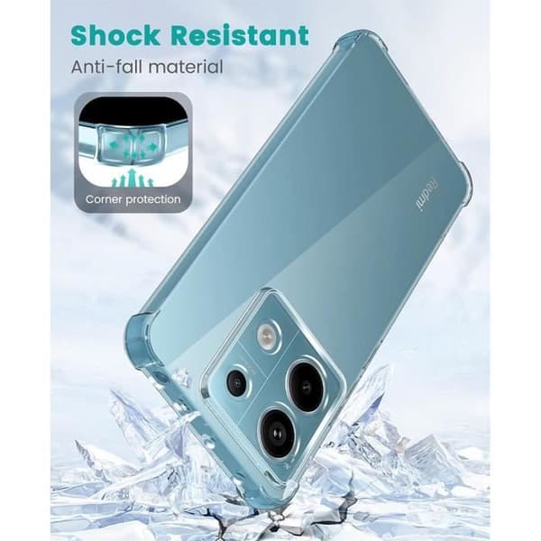 Siliconfodral - E.F.Connection - för Xiaomi Redmi Note 13 Pro 5G - Transparent - Stötsäker - Mjuk Transparent