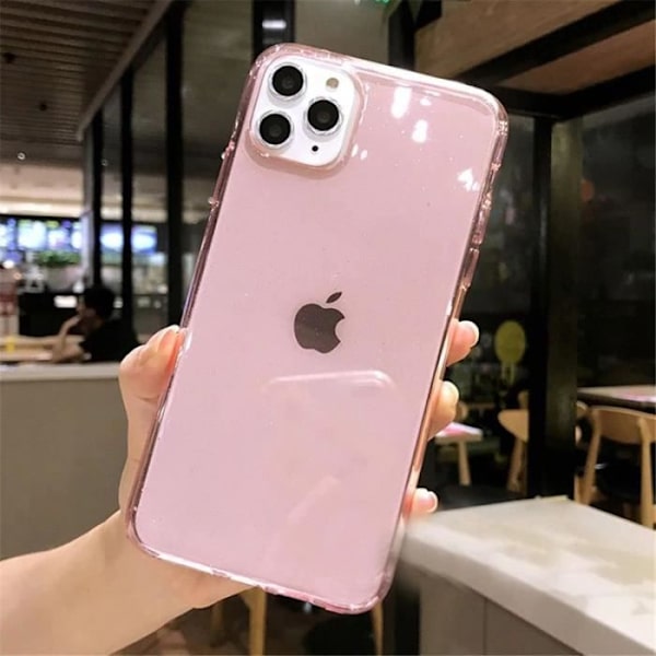 Silikonfodral - E.F.Connection - för iPhone 13 Pro - Rosa - 2 Härdade Glas - Optimal Skydd Rosa