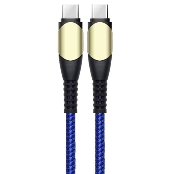 USB-C till USB-C Snabb Laddningskabel 60W för iPhone 16, 16e, 16 Pro, 16 Plus, 16 Pro Max, iPhone 15 Pro - Flätad Nylon 1M Blå Blå