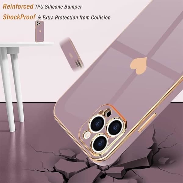 Coque + Verres Trempés - E.F.CONNECTION - för iPhone 14 Pro - Stötsäker - Silikon - Lila Lila