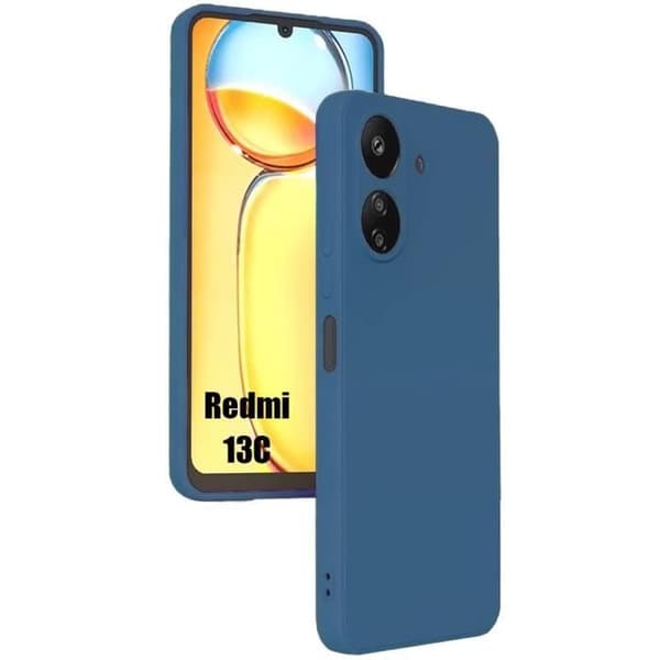 Coque - E.F.CONNECTION - för Xiaomi Redmi 13C - Flytande Silikon - Marinblå - Matt Effekt marinblå
