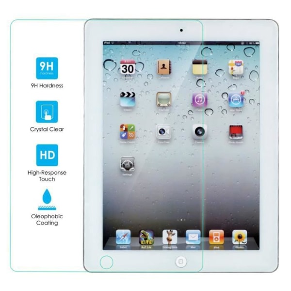 Skärmskydd - Kit Me Out - Apple iPad 2, 3, 4 - Härdat glas - Hårdhet 9H - Bubblfri applicering