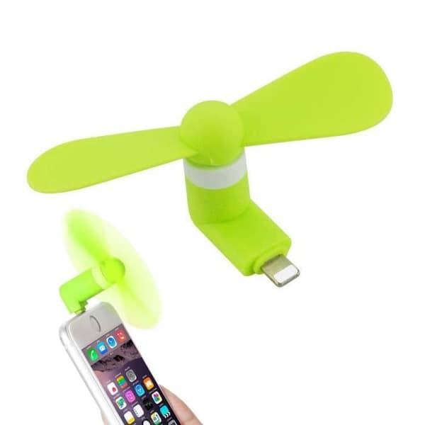 Mini fläkt - Apple - Bärbar - USB - Grön - Diameter 8,5 cm Grön