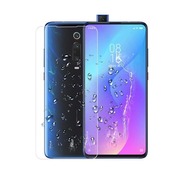 Transparent silikonfodral + 9H härdat glasfilm för MI 9T/ 9T Pro/Redmi K20 Pro