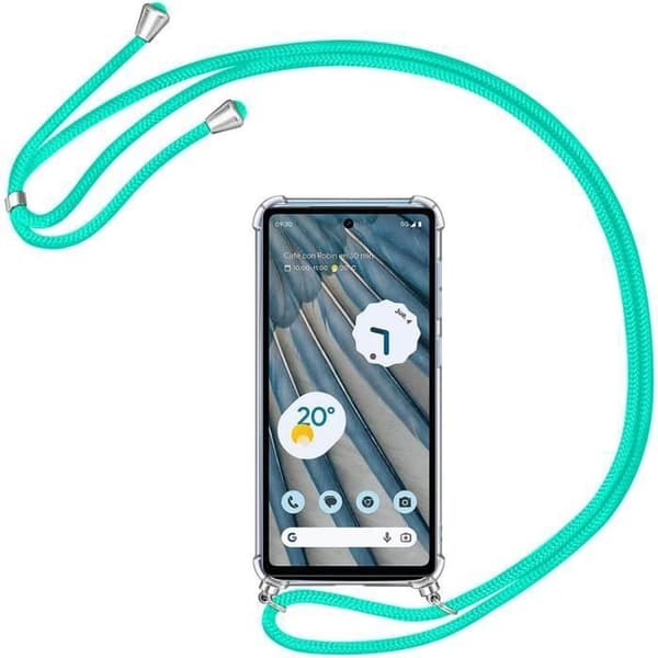 Skyddsskal - E.F.CONNECTION - Google Pixel 7a - Transparent - Turkos - Rep-skyddande Klar, turkos