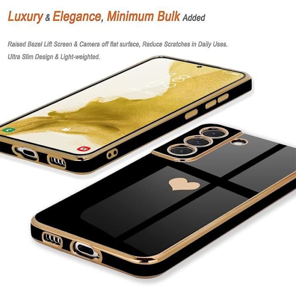 Coque TPU - Xiaomi - Redmi Note 12 Pro Plus 5G - Sort - Hjerte Motiv - Ridsefast Svart