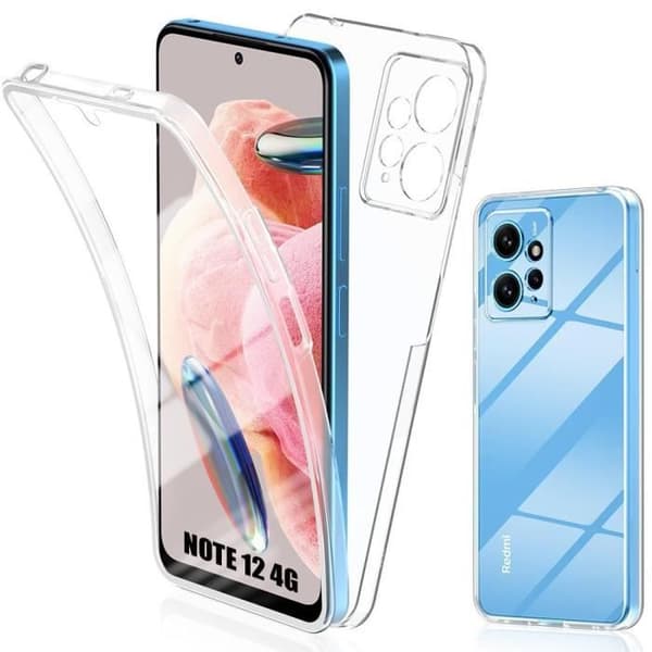 Skyddsskal - E.F.CONNECTION - För Xiaomi Redmi Note 12 4G - Transparent - Rep-skyddande - Halvstyvt Transparent