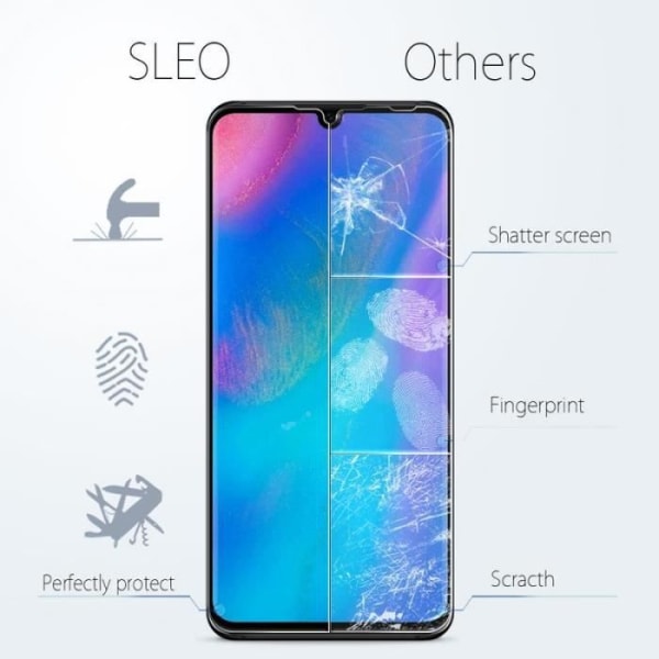 Beskyttelsesfilm - SLEO - Huawei P30 Lite - Hærdet glas - Ridsefast - 2 stk.