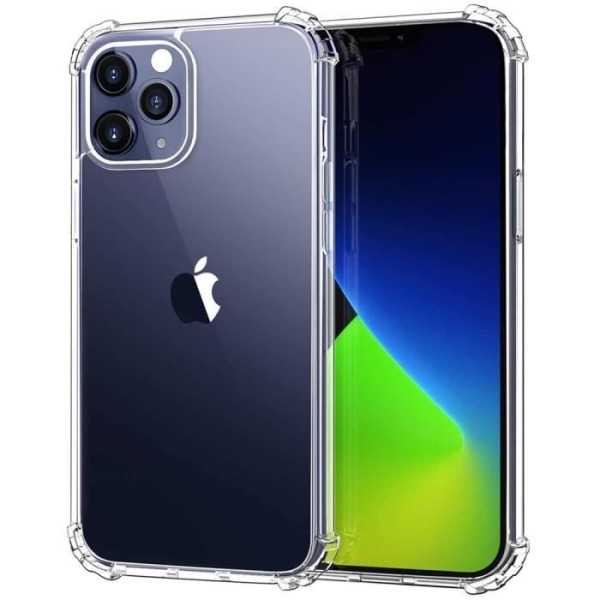 Beskyttelsesetui - E.F.CONNECTION - til iPhone 12 - Forstærket bumper - Ridsefast - Krystalklar - Gennemsigtig Transparent