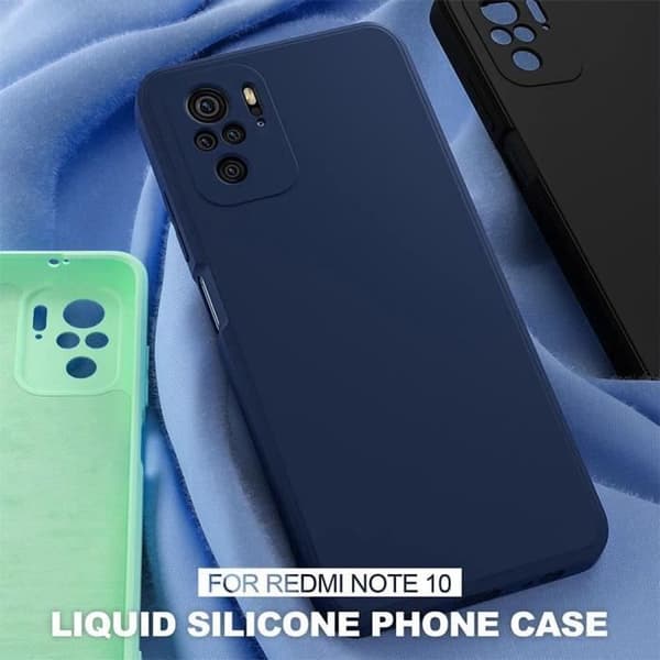 Skyddsskal - E.F.CONNECTION - Redmi Note 10 4G - Mjuk - Silikon - Mörkblå marinblå