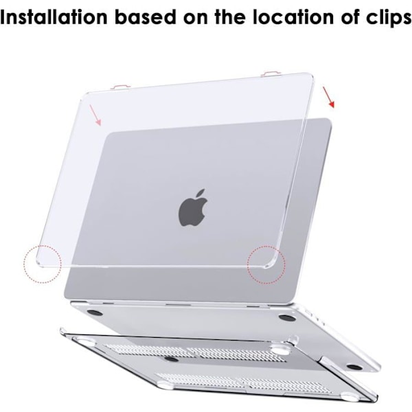 Coque kompatibel med MacBook Air 13 tommer M4 A3240 M3 A3113 M2 A2681, Udgivet i 2025 2024 2022, Beskyttelseshætte [A1] Färg: Transparent kristall
