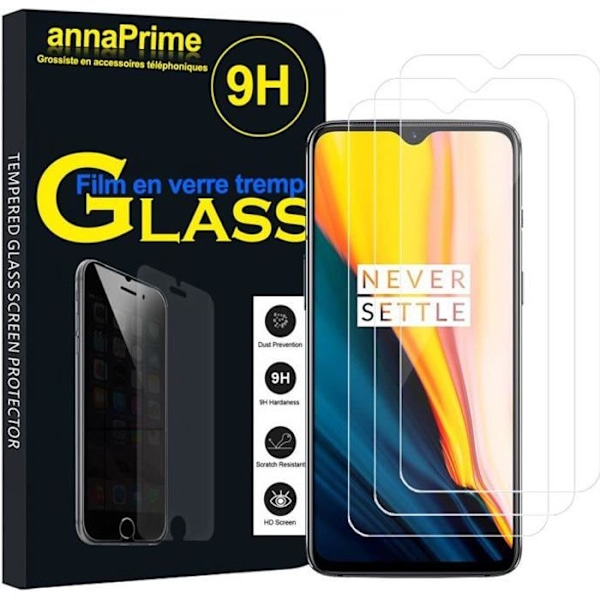 För OnePlus 7 6,41" GM1901: 3-pack skärmskydd i härdat glas TRANSPARENT