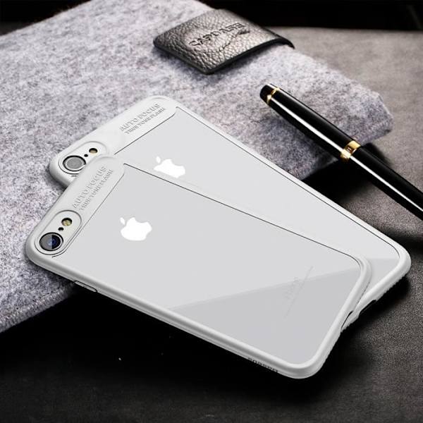 iPhone 6/6S-fodral - Hög Kvalitet - Silikon - Stötskydd - Matt Vit - Mjuk Vit