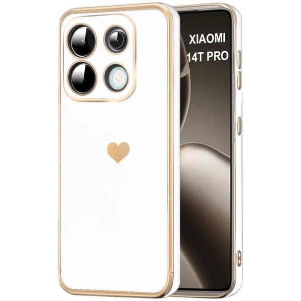 Coque - Xiaomi - 14T Pro - Silikon - Stötsäker - Mjuk - Vit Vit
