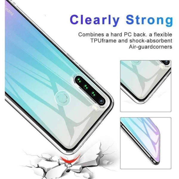 Skyddsfodral för Redmi Note 8T - E.F.CONNECTION - Mjukt - Högt motstånd - Anti Shock - Transparent Transparent