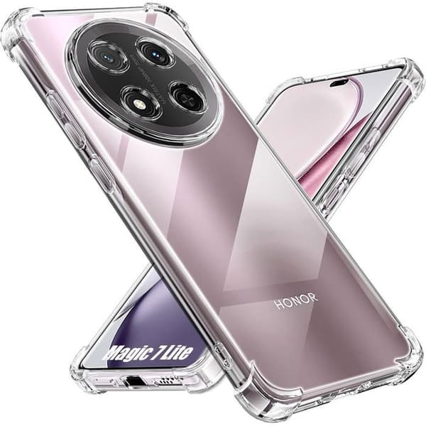 Skyddsfodral för Honor Magic 7 Lite, Silikon Stötsäkert Repfria Transparent Slim Förstärkta Transparent